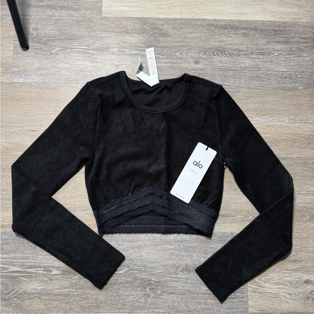 Alo Yoga Seamless Luxe Terry Coverup - Black